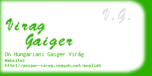 virag gaiger business card